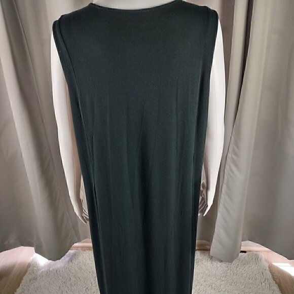 J.Jill Wearever Collection Black Sleeveless Rayon Blend Maxi Dress Size LP - Picture 4 of 11